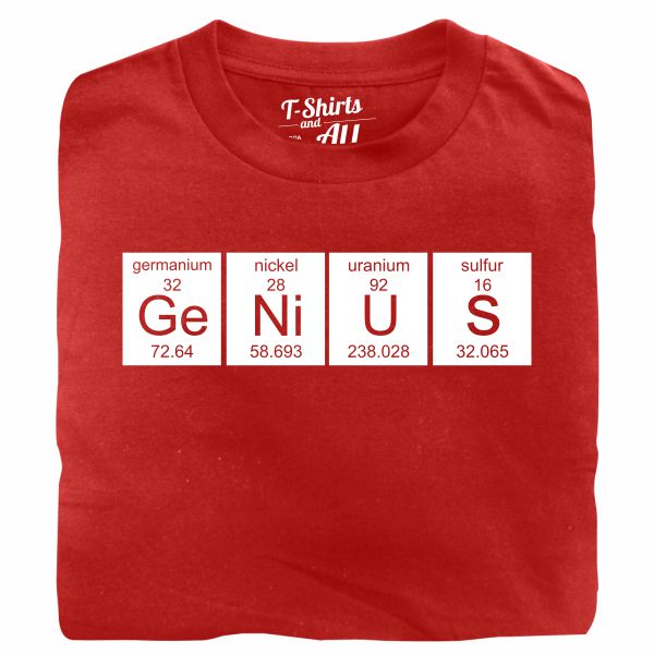 genius red t-shirt