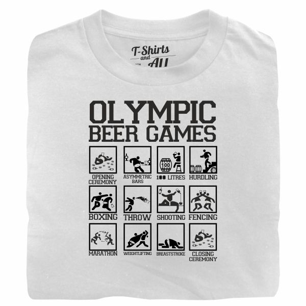 olympic beer games white t-shirt