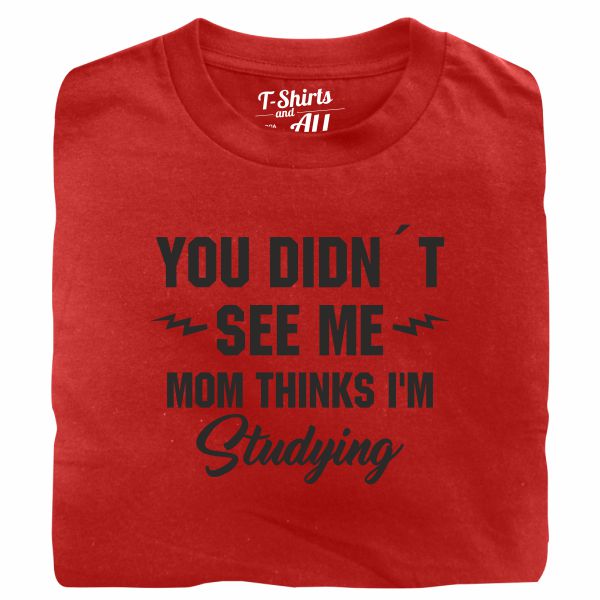 you didn't see me red t-shirt