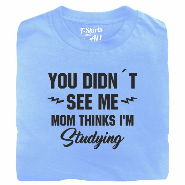 you didn't see me sky blue t-shirt