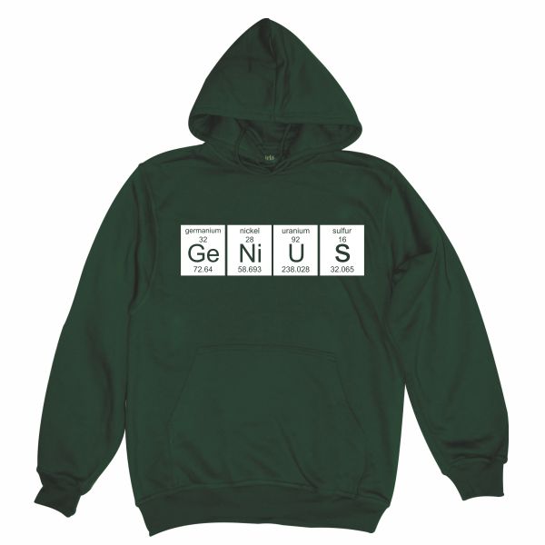 genius dark green hoodie