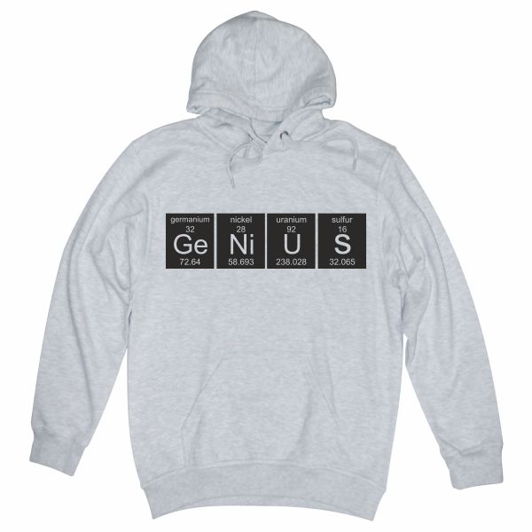 genius heather grey hoodie
