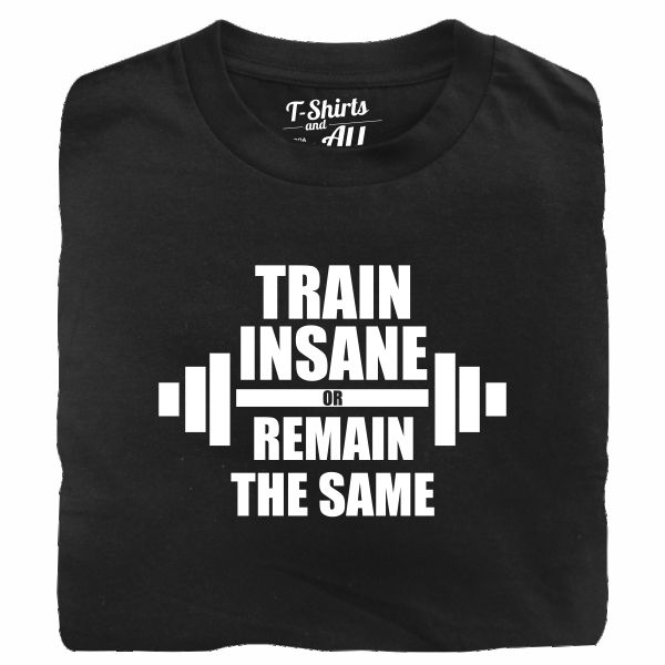 train insane man black t-shirt