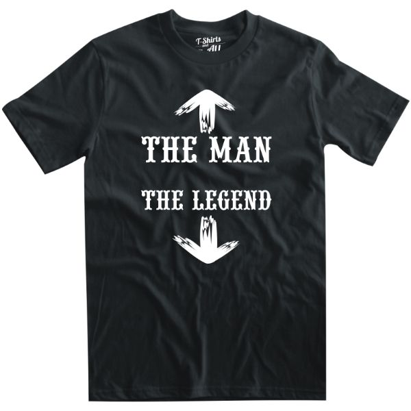 The man the legend man t-shirt black b