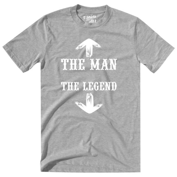 The man the legend man t-shirt heather grey b