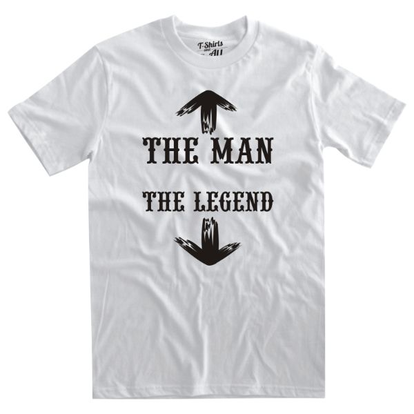 The man the legend man t-shirt white b