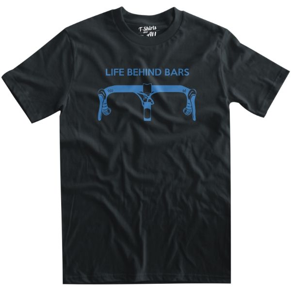 life behind bars man t-shirt black blue