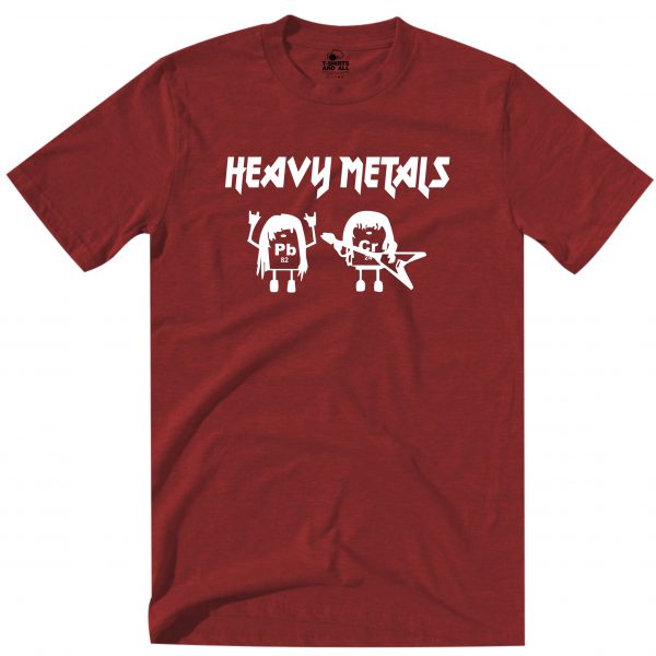 HEAVY METALS red t-shirt