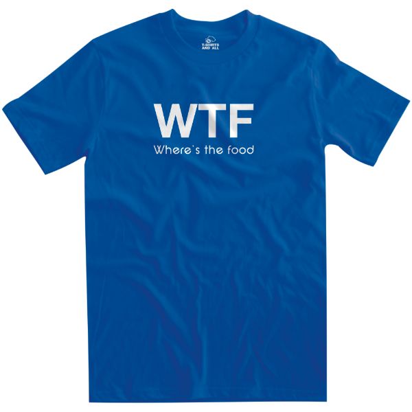wtf Man royal blue t-shirt