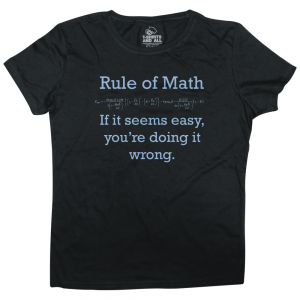 rule of math woman black t-shirt