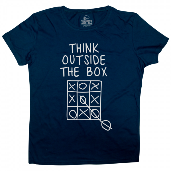 think outside woman navy t-shirt