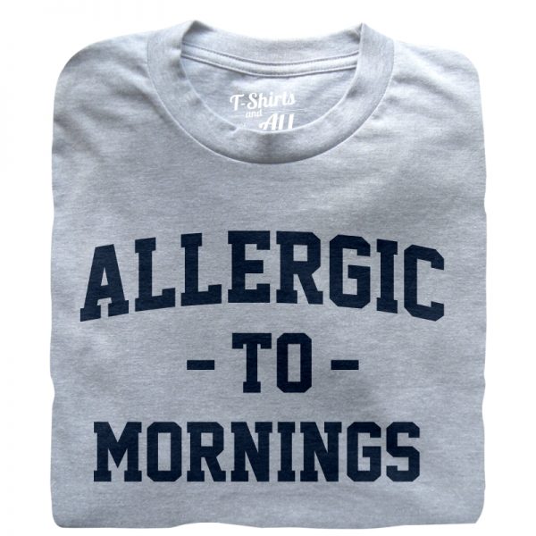 allergic to mornings Man t-shirt Heather grey