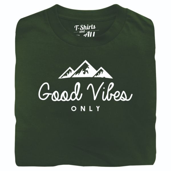 good vibes bottle green t-shirt