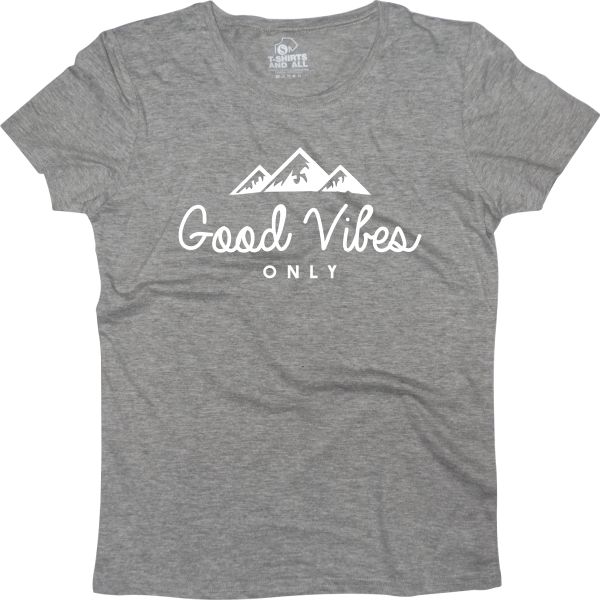 Good Vibes woman heather grey t-shirt