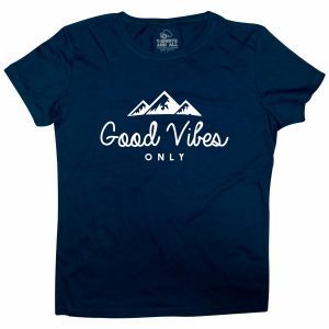Good Vibes woman navy blue t-shirt