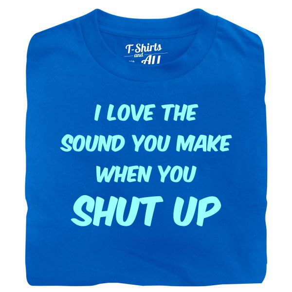 I love the sound man royal blue t-shirt