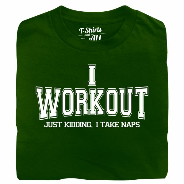 I workout man bottle green t-shirt