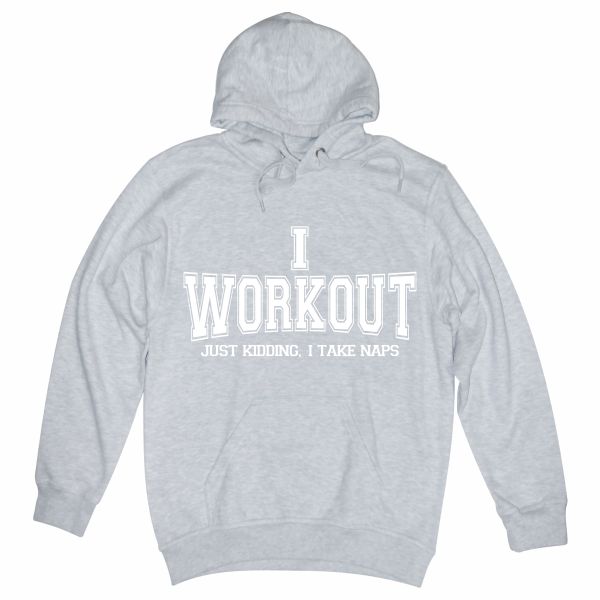 I workout man heather grey hoodie