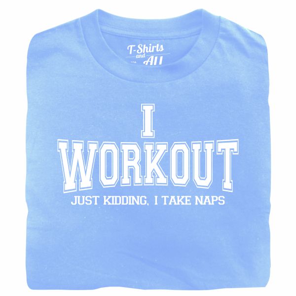 I workout man sky blue t-shirt