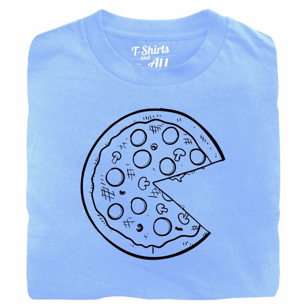 Pizza couple sky blue t-shirt
