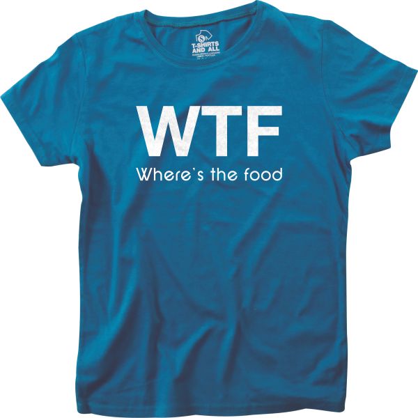 WTF women royal blue t-shirt