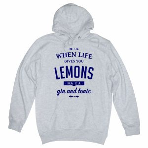 When life gives you lemons heather grey hoodie