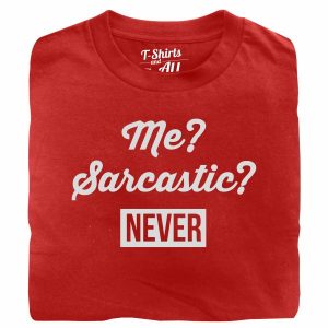 me sarcastic man red t-shirt