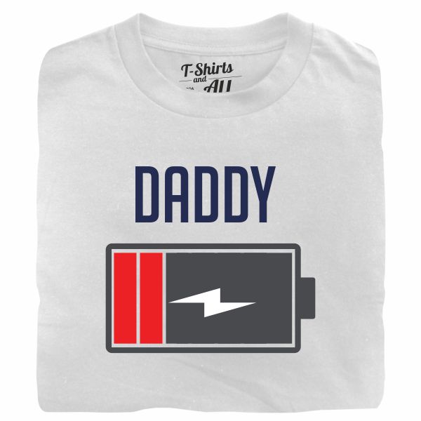 Bateria daddy white tshirt