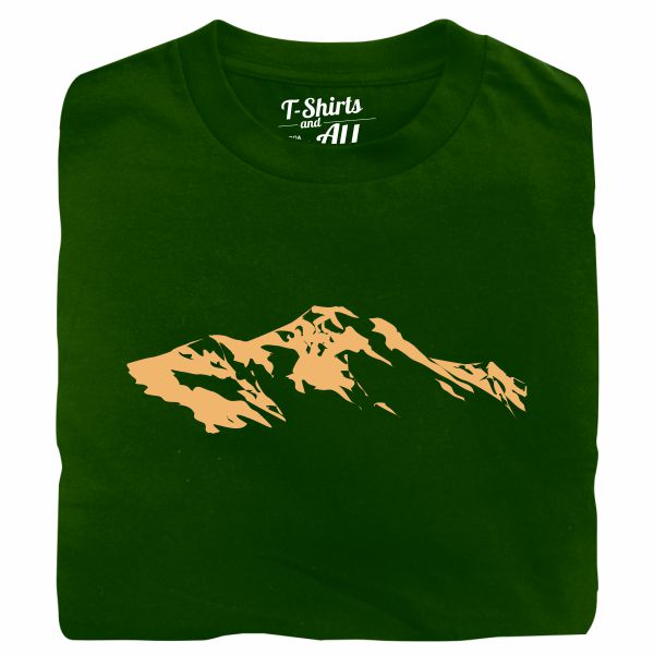 snow montain forest green tshirt