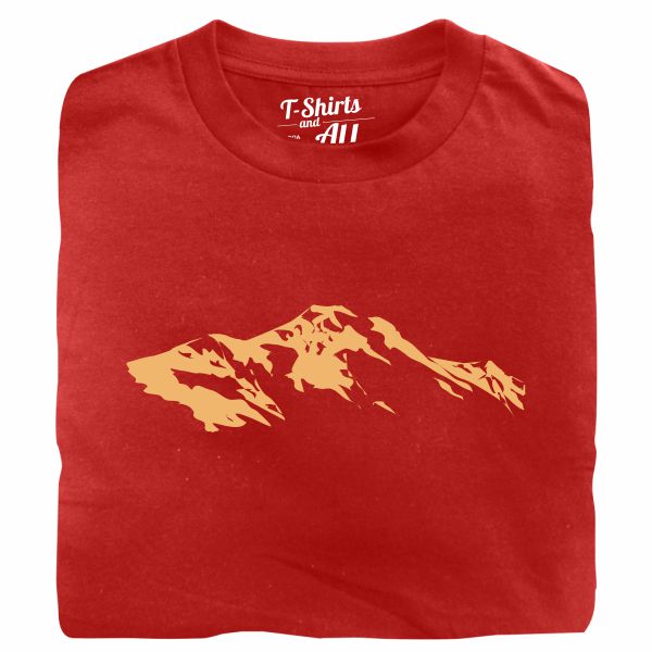 snow montain red tshirt