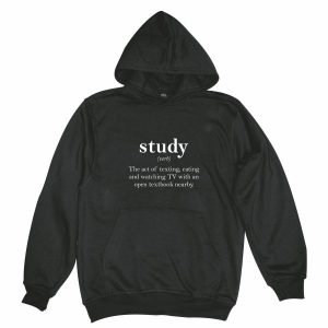 study hoodie black