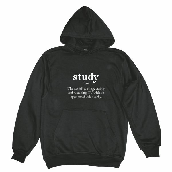 study hoodie black
