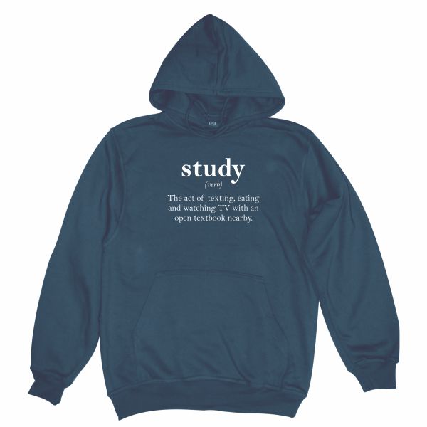 study hoodie navy