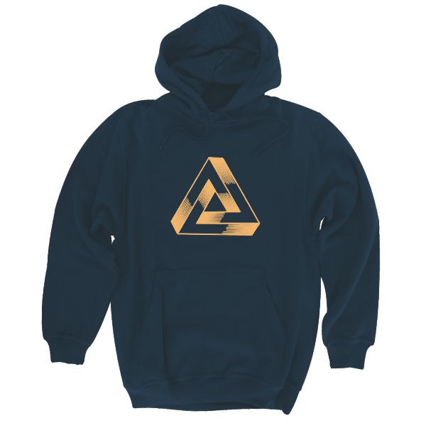 triângulo geométrico navy hoodie